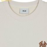  Áo Sweater MLB long-sleeved college T-shirt Monogram series New York Yankees 3AMTM0444-50CRD Trắng 
