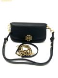  Túi Đeo Vai Tory Burch Britten Embossed Convertible Crossbody Bag Black 