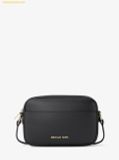  Túi Đeo Chéo Michael Kors Jet Set Small Pebbled Leather Camera Crossbody Bag Black 