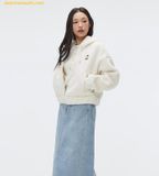  Áo Khoác Bông SAPO Dumble Crop Hoodie SPFZE4VG42 - Trắng Ivory 