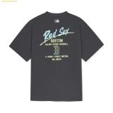  Áo Phông MLB Unisex Boston Red Sox Basic Color Letter Megaover Fit T-Shirt 3ATSB0653-43CGS 