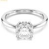  Nhẫn Swarovski Stilla cocktail ring Round cut, White, Silver-tone finish 5717938 