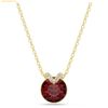 Dây Chuyền, Vòng Cổ Swarovski Bella V pendant Round cut, Red, Gold-tone plated 5724287