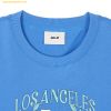  Áo Crop MLB Women's Varsity Sports Semi-Crop Short Sleeve T-shirt LA (Ptn.Blue) 3FTSV0443-07BLP 