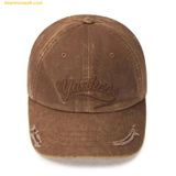  Mũ Lưỡi Trai MLB Vintage Cursive Unstructured Ball Cap NY (Mg.Brown) 3ACPVL64N-50BRM 