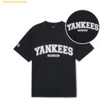  Áo Phông MLB Varsity Logo Overfit Short Sleeve T-Shirt NY 3ATSV0633-50BKS Đen 