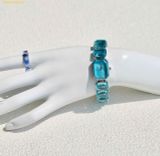  Đồng Hồ Swarovski Watch Octagon cut bracelet, Blue 