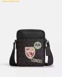  Túi Đeo Chéo Coach Sullivan Crossbody Bag In Signature Canvas With Patches Charcoal Multi CAT79 