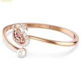  Vòng Tay, Lắc Tay SWAROVSKI Swan bangle Dancing swan, Red, Rose gold-tone plated 5734556 