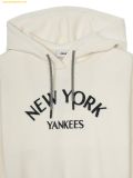  Áo Hoodie MLB Women's Basic Varsity Hoodie Sweater Pullover NY (Cream) 3FKPV0144-50CRS 
