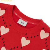  Áo Sweat MLB Heart-patterned oversized man-to-man B (Red) 3AMTH0124-43RDS 