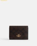 Ví Coach Card Holder Wallet In Signature Canvas CZ034 
