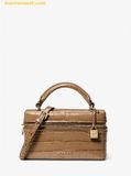  Túi Đeo Chéo Michael Kors Jana Extra-Small Crocodile Embossed Leather Convertible Crossbody Bag 32F5GQ1C0E Husk 