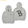 Áo Hoodie Zip MLB Basic Mega Logo Hoodie B (Melange Grey) 3ATRB0224-43MGS