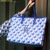  Túi Tote Vuông MLB Cube Monogram Medium Tote Bag LA Dodgers Blue 