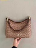  Túi Đeo Vai Coach Laurel Shoulder Bag In Signature Canvas CV975 Nâu Nhạt 