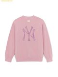  Áo Tay Dài MLB Monogram Vintage Big Luxe Man-to-Man New York Yankees 3AMTM0654-50PKM Hồng 