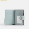  Ví Gập Coach Medium Corner Zip Wallet In Signature Canvas Silver Chalk Blue 