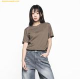 Áo Phông ADLV Basic Logo Short Sleeve T-Shirt Nâu 