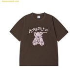  Áo Phông ADLV Stripe Rabbit Short Sleeve T-Shirt Nâu 