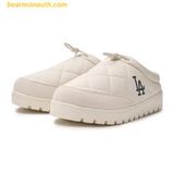  Dép Sục MLB Plush Quilting Mule LA Dodgers 3AWBQWM46-07CRS - Trắng Kem 