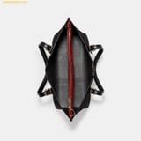  Túi Tote Coach Mollie Tote 25 In Signature Canvas Đen Logo CV965 