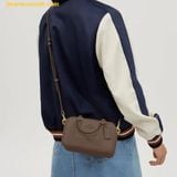  Túi Đeo Chéo Coach CT776 Small Satchel Smooth Leather Dark Stone 