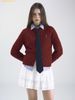  Áo Cardigan Len WHOAU Steve Cable Cardigan Đỏ 