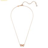  Dây Chuyền, Vòng Cổ Swarovski Hyperbola pendant Pavé, Infinity, White, 18k rose gold finish 5684084 