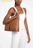  Túi Đeo Vai Michael Kors Merritt Large Pebbled Leather Cargo Shoulder Bag Luggage 35S6G0WL3L 