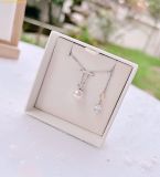  Dây Chuyền, Vòng Cổ Swarovski Matrix pendant Crystal pearl, Round cut, White, Rhodium plated 5693897 