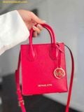  Túi Đeo Chéo Michael Kors MK Mercer Extra-Small Pebbled Leather Crossbody Bag 35S1GM9TOL Red 