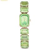  Đồng Hồ Swarovski Watch Octagon cut bracelet, Green, Champagne gold-tone finish 5729842 