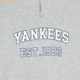  Áo Sweat MLB Varsity Overfit Half-Zip Man-to-Man NY (Melange Grey) 3AMTV0341-50MGS 
