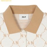  Đầm Polo MLB Women's Diamond Monogram Jacquard Pique Dress NY (Cream) 3FOPM0443-50CRS 