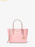  Túi Tote Mini Michael Kors Jet Set Travel Extra-Small Saffiano Leather Top-Zip Tote Bag 35T9GTVT0L Hồng 