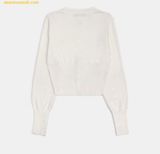  Áo Khoác Cardigan BADBLOOD Pure Classic Button-Up Round Cardigan - White w-cdg24-044 Trắng 