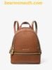 Balo Mini Michael Kors Rhea Extra-Small Pebbled Leather Backpack - Nâu
