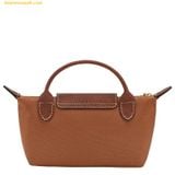  Túi Tote Longchamp Le Pliage Green Pouch With Handle Cognac - Canvas 