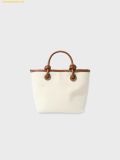  Túi Đeo Chéo WHOAU Canvas 2-way Tote Bag Màu Trắng Kem 