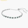  Lắc Tay, Vòng Tay Swarovski Subtle Braceletround Cut, Green, Rhodium Plated 5632064 