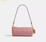  Túi Đeo Vai Coach Barrel Bag In Signature Canvas Melon Pink CDY79 