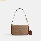  Túi Đeo Vai Coach Plaza Bag 18 In Signature Canvas Brown CCD38 