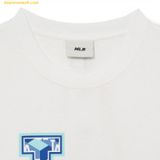  Áo Phông MLB Cube Clipping Monogram Overfit Short Sleeve T-Shirt LA (White) 3ATSM0333-07WHS 