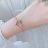  Vòng Tay , Lắc Tay Swarovski Una Bracelet Heart, White, Rose Gold-tone Plated 5628658 