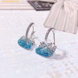  Bông Tai Khuyên Tai Swarovski Iconic Swan 5512577 - Blue 