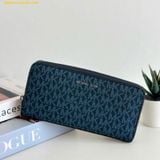 Ví Michael Kors Cooper Logo Zip-Around Wallet In Blue Navy Logo 36U9MCRE3B 