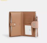  Ví Dài Coach Phone Wallet In Signature Canvas Taupe CW780 