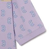 Áo Polo MLB Women's Classic Monogram Full Board Boston Red Sox Lavender 