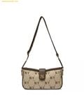  Túi Đeo Chéo MLB Monogram JQD Mini Crossbody Bag New York Yankees Beige 7ACRM096N-50BGS 